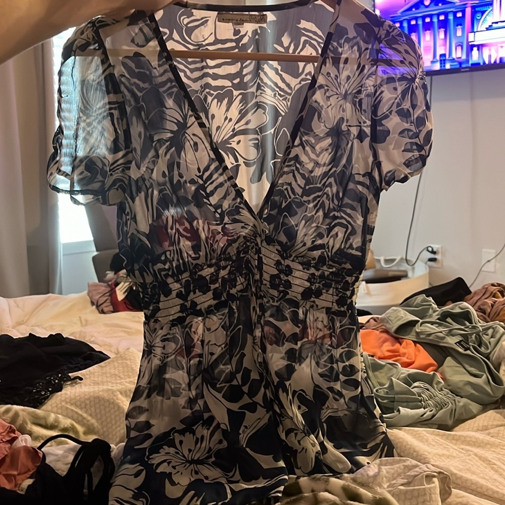Shear beach cover up shirt